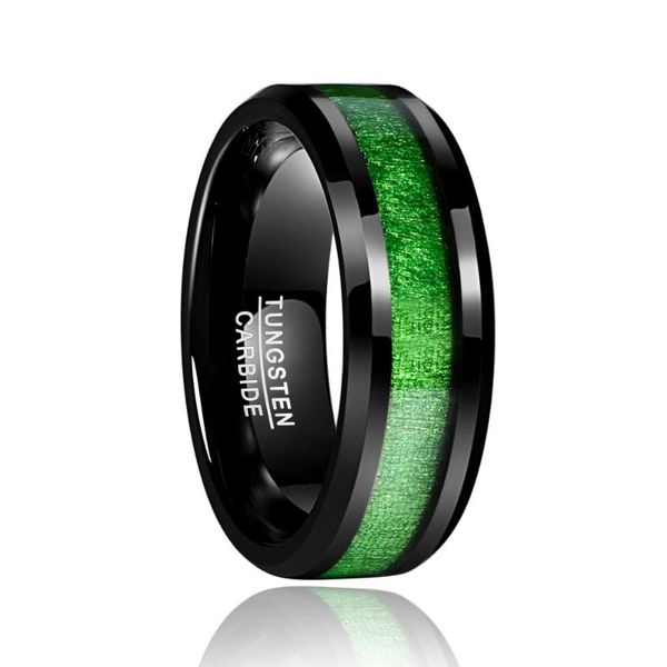 wedding rings vintage 8mm width inlaid maple electroplated black tungsten carbide ring with green line wdding jewelry t093r, Slivery;golden
wedding rings vintage 8mm width inlaid maple electroplated black tungsten carbide ring with green line wdding jewelry t093r, Slivery;golden