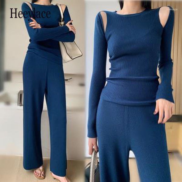 women elegant two piece sets spring atuumn slim sweater and high waist straight pants outfit woman knit tracksuits1, Gray
women elegant two piece sets spring atuumn slim sweater and high waist straight pants outfit woman knit tracksuits1, Gray
