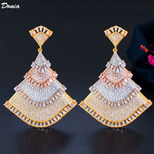 donia jewelry fashion europe america middle east luxury tricolor copper micro inlaid zircon earrings fan-shaped earrings gift, Silver
donia jewelry fashion europe america middle east luxury tricolor copper micro inlaid zircon earrings fan-shaped earrings gift, Silver