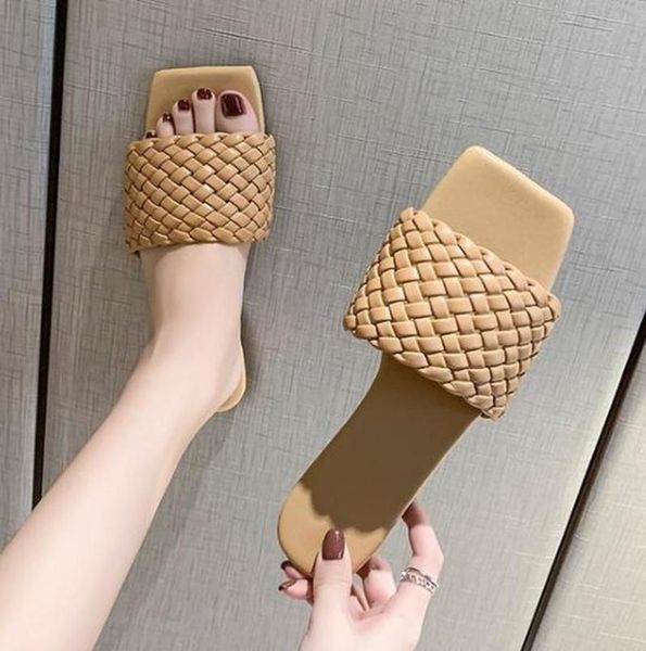 slippers large size retro woven women's 2021 spring and summer square toe open flat flip-flop sandals women 35 41 42, Black
slippers large size retro woven women's 2021 spring and summer square toe open flat flip-flop sandals women 35 41 42, Black