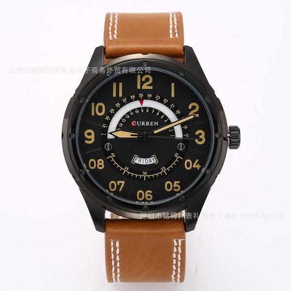 wristwatches gift style trend men's watch waterproof leather belt quartz casual calendar, Slivery;brown
wristwatches gift style trend men's watch waterproof leather belt quartz casual calendar, Slivery;brown