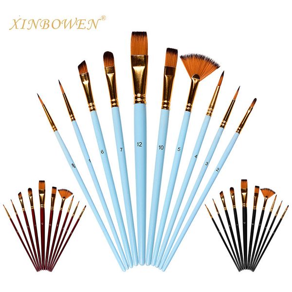 painting pens 10 mixed head two color nylon wool combination set watercolor brush, Black;red
painting pens 10 mixed head two color nylon wool combination set watercolor brush, Black;red