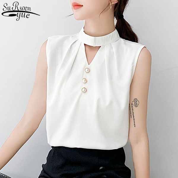 women's blouses & shirts summer white v-neck sleeveless woman's hollow out korean loose button bottoming blouse woman stand collar
women's blouses & shirts summer white v-neck sleeveless woman's hollow out korean loose button bottoming blouse woman stand collar