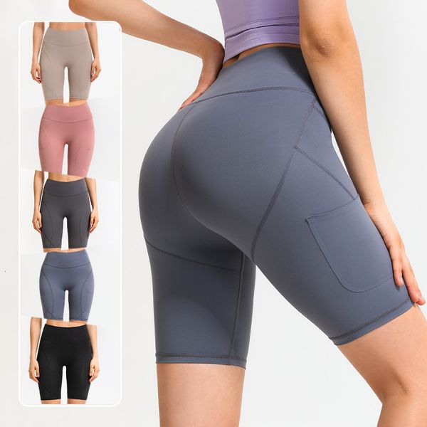 luxury women's tracksuits cloth nude tight sports fitns female high waist peach hip yoga pants pocket five point cycling shorts, Gray
luxury women's tracksuits cloth nude tight sports fitns female high waist peach hip yoga pants pocket five point cycling shorts, Gray