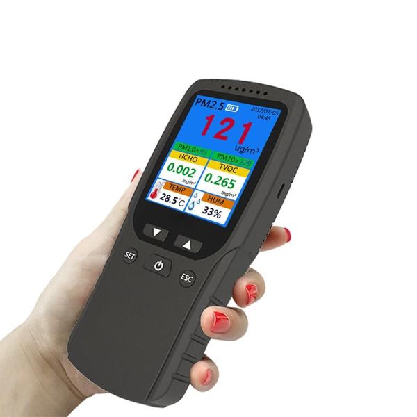 air quality monitor temperature and humidity detector can detect pm2.5/ pm1.0/ pm10/ hcho/ tvoc household gas tester
air quality monitor temperature and humidity detector can detect pm2.5/ pm1.0/ pm10/ hcho/ tvoc household gas tester