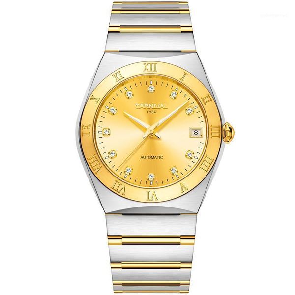 wristwatches carnival luxury watches men waterproof luminous gold steel automatic mechanical watch movement date sapphire, Slivery;brown
wristwatches carnival luxury watches men waterproof luminous gold steel automatic mechanical watch movement date sapphire, Slivery;brown