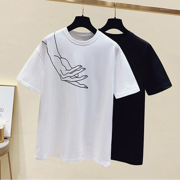 women's t-shirt ggright summer casual long women solid cotton short sleeve tee shirt knitted black white o-neck korean female
women's t-shirt ggright summer casual long women solid cotton short sleeve tee shirt knitted black white o-neck korean female