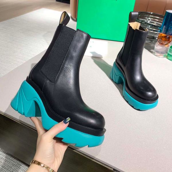 designer boots luxury women heel chaelsea boot genuine leather autumn and winter knee half booties casual shoes classics roman martin with b, Black 
designer boots luxury women heel chaelsea boot genuine leather autumn and winter knee half booties casual shoes classics roman martin with b, Black
