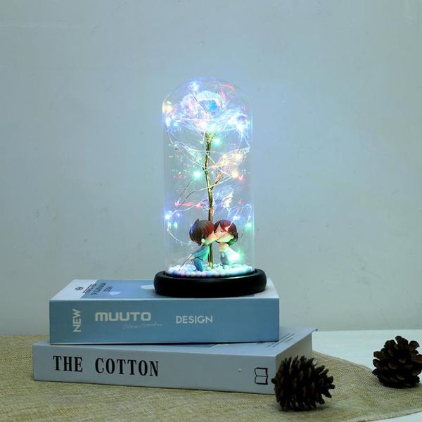 1pc creative gold foil rose flower glass bottle lamp light valentine's day gift for lovers (colorful without battery kiss style)
1pc creative gold foil rose flower glass bottle lamp light valentine's day gift for lovers (colorful without battery kiss style)