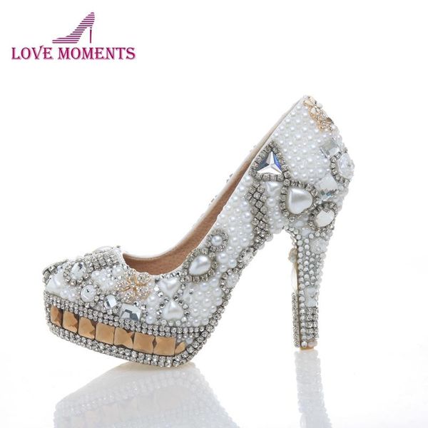 luxurious elegent white pearl wedding dress shoes lady platform rhinestone bridal dress shoes woman high heel banquet, Black
luxurious elegent white pearl wedding dress shoes lady platform rhinestone bridal dress shoes woman high heel banquet, Black