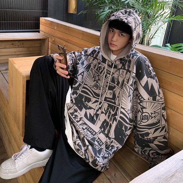 men's hoodies & sweatshirts thick oversize full printed autumn winter youth loose sports male clothing trend pullover, Black
men's hoodies & sweatshirts thick oversize full printed autumn winter youth loose sports male clothing trend pullover, Black