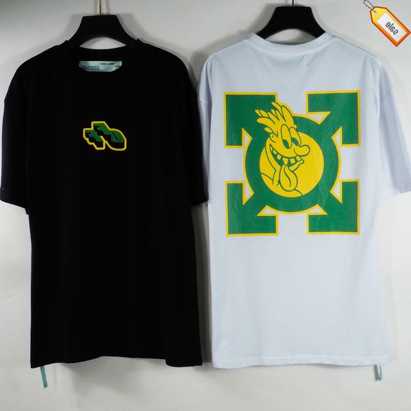 2022 spring and summer new off letter flocking cartoon arrow round neck short sleeve, White;black
2022 spring and summer new off letter flocking cartoon arrow round neck short sleeve, White;black