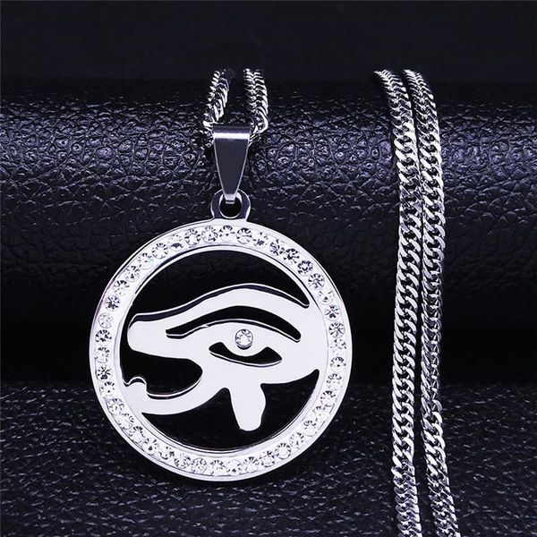 pendant necklaces eye of egypt stainless steel crystal chain silver color & pendants women/men jewelry colier femme nxs05
pendant necklaces eye of egypt stainless steel crystal chain silver color & pendants women/men jewelry colier femme nxs05