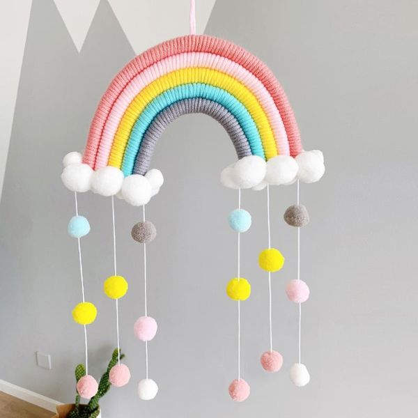 decorative objects & figurines ins style room decoration handmade woven cotton rope rainbow hanging wall decor with felt ball po props
decorative objects & figurines ins style room decoration handmade woven cotton rope rainbow hanging wall decor with felt ball po props