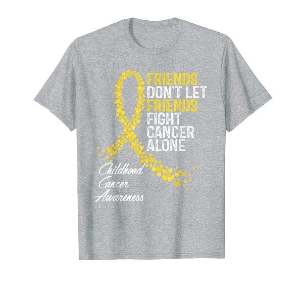 friends dont let friends fight childhood cancer alone gift t-shirt, White;black 
friends dont let friends fight childhood cancer alone gift t-shirt, White;black