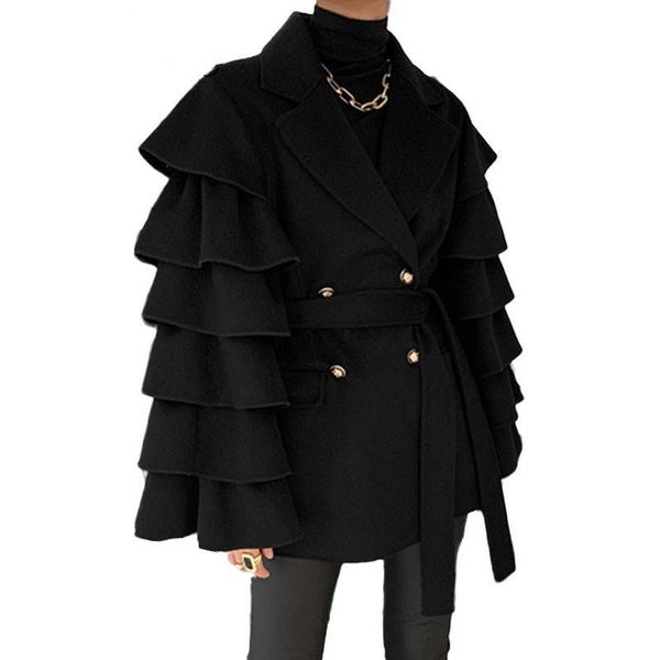 women's wool & blends women woolen coat temperament winter high waist jacket butterfly sleeve lace up black outwear loose long overcoat
women's wool & blends women woolen coat temperament winter high waist jacket butterfly sleeve lace up black outwear loose long overcoat