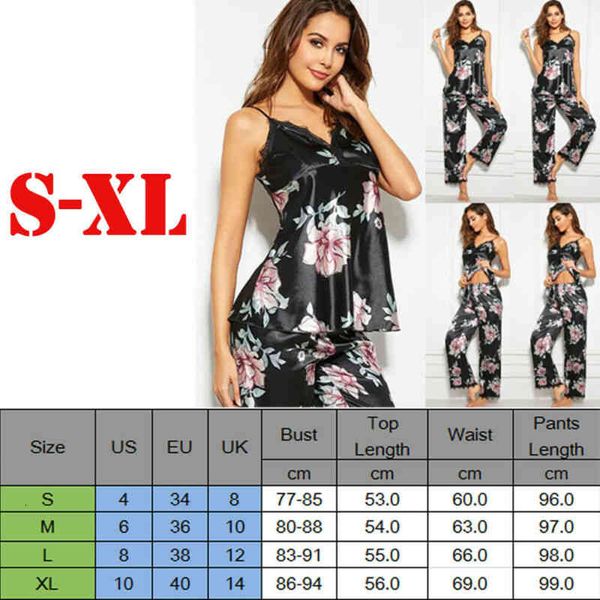 sleepwear women's women silk satin pajamas sets sleeveless black lace floral pyjamas+pants nightwear loungewear pyjamas 7l7v, Black;red
sleepwear women's women silk satin pajamas sets sleeveless black lace floral pyjamas+pants nightwear loungewear pyjamas 7l7v, Black;red