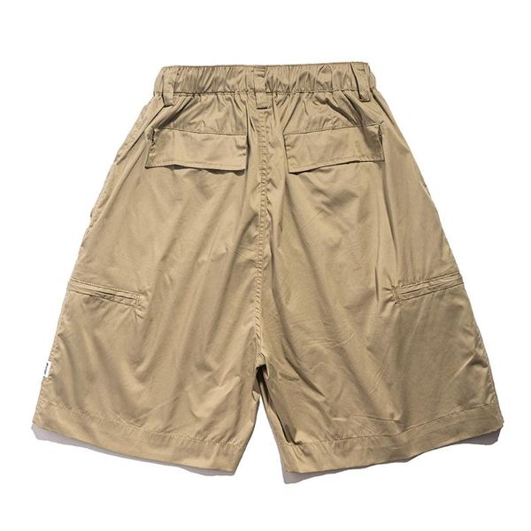 men's shorts solid color multi-pocket cargo mens summer casual knee-length elastic waist loose half pants men, White;black
men's shorts solid color multi-pocket cargo mens summer casual knee-length elastic waist loose half pants men, White;black