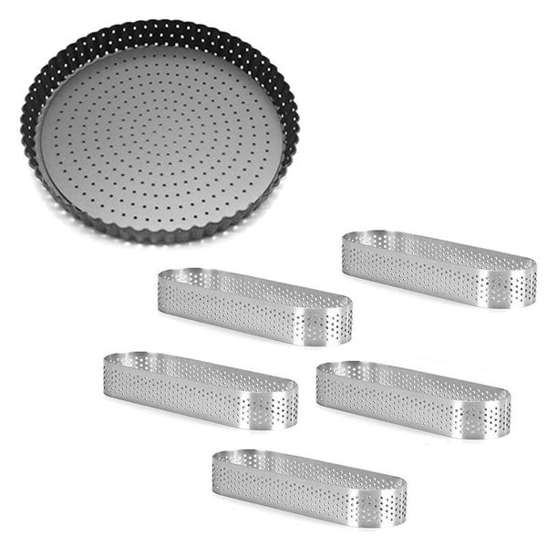 baking & pastry tools 1x 9inch metal non-stick perforated pizza pans pie pan quiche with removable bottom 5pcs mini mousse cake ring
baking & pastry tools 1x 9inch metal non-stick perforated pizza pans pie pan quiche with removable bottom 5pcs mini mousse cake ring