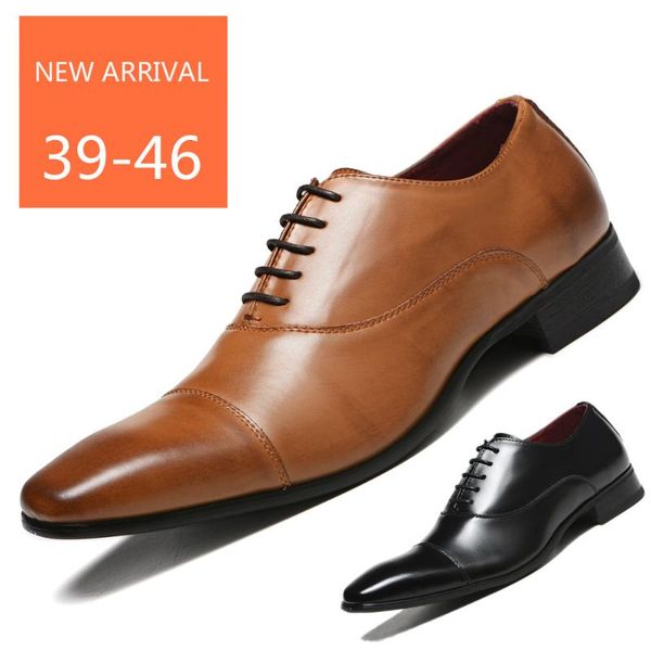 dress shoes mens business office wear pu leather formal vintage brown lace-up casual pointed toe footwear, Black
dress shoes mens business office wear pu leather formal vintage brown lace-up casual pointed toe footwear, Black