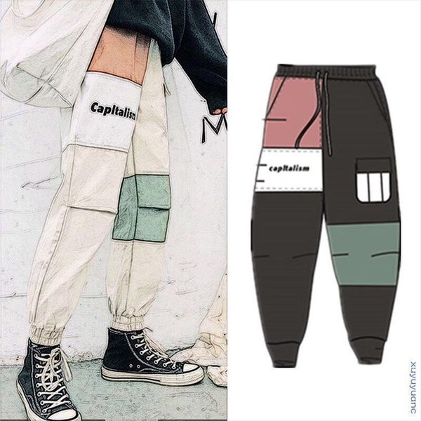 cargo hip hop patchwork women pant joggers harem ankle length trousers techwear, Black
cargo hip hop patchwork women pant joggers harem ankle length trousers techwear, Black
