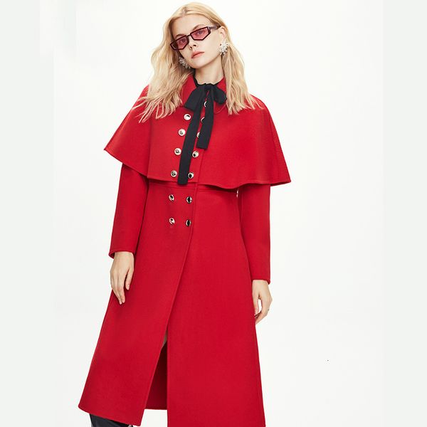 2021 autumn women cape-style down collar wool 100% casehmere female warm woman coat rvp3, Black
2021 autumn women cape-style down collar wool 100% casehmere female warm woman coat rvp3, Black