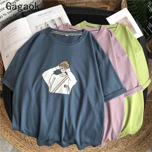 women t-shirts summer o-neck cartoon print short tee ins loose harajuku wild fashion korean ladies pullovers 210531, White
women t-shirts summer o-neck cartoon print short tee ins loose harajuku wild fashion korean ladies pullovers 210531, White