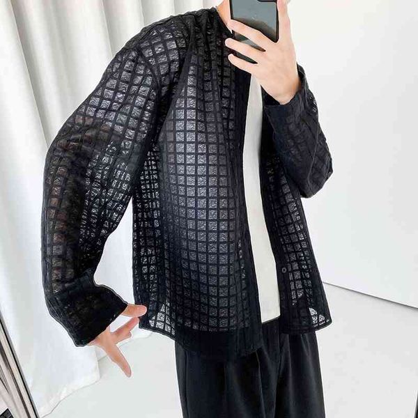 men's jackets summer thin fashion breathable black white casual men streetwear loose hip-hop plaid mens m-2xl l3my, Black;brown
men's jackets summer thin fashion breathable black white casual men streetwear loose hip-hop plaid mens m-2xl l3my, Black;brown