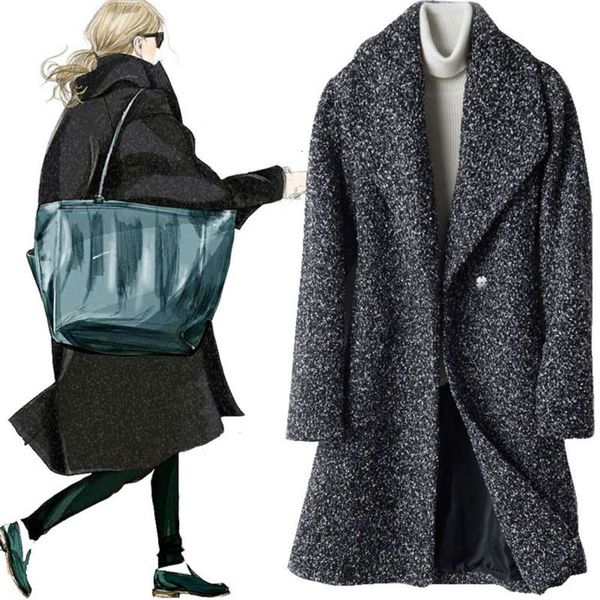 tweed overcoat middle long autumn and winter 2020 new warm h-type woollen jacket large women's clothing, Black
tweed overcoat middle long autumn and winter 2020 new warm h-type woollen jacket large women's clothing, Black