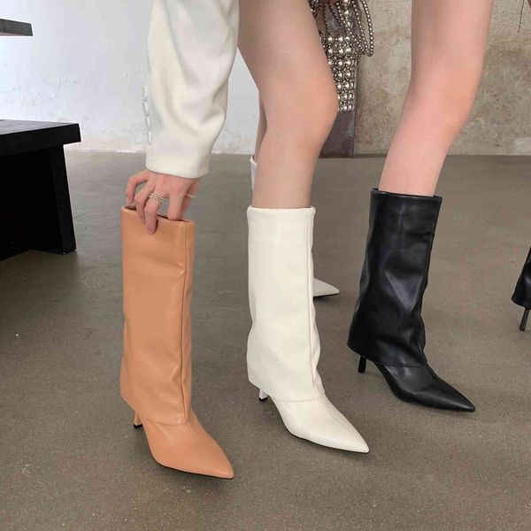 high barrel 2021 autumn net red same pointed trouser high heel women's thin knight boots trend, Black
high barrel 2021 autumn net red same pointed trouser high heel women's thin knight boots trend, Black