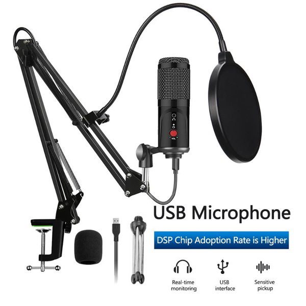 microphones condenser microphone with tripod usb computer studio for pc phone karaoke sound card
microphones condenser microphone with tripod usb computer studio for pc phone karaoke sound card