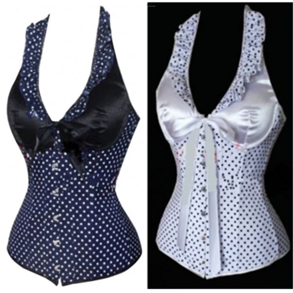 Woman Bustiers Halter Neck Corpete Corselet White Stripe Bodyshape Gothic Steampunk Dot Waist Trainer Corsets And Bustier Lingerie, Black;white
Woman Bustiers Halter Neck Corpete Corselet White Stripe Bodyshape Gothic Steampunk Dot Waist Trainer Corsets And Bustier Lingerie, Black;white
