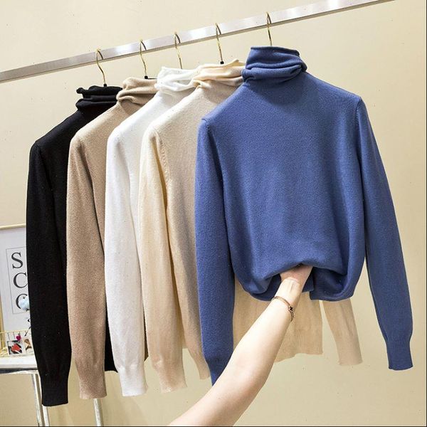 fashion turtleneck knitted sweater women slim elasticity long sleeve black sweater woman winter solid casual pull femme, White;black
fashion turtleneck knitted sweater women slim elasticity long sleeve black sweater woman winter solid casual pull femme, White;black