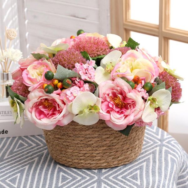 decorative flowers & wreaths artificial flower bouquet bride holding hydrangea silk rose small berries orchid hybrid fake home decorations
decorative flowers & wreaths artificial flower bouquet bride holding hydrangea silk rose small berries orchid hybrid fake home decorations