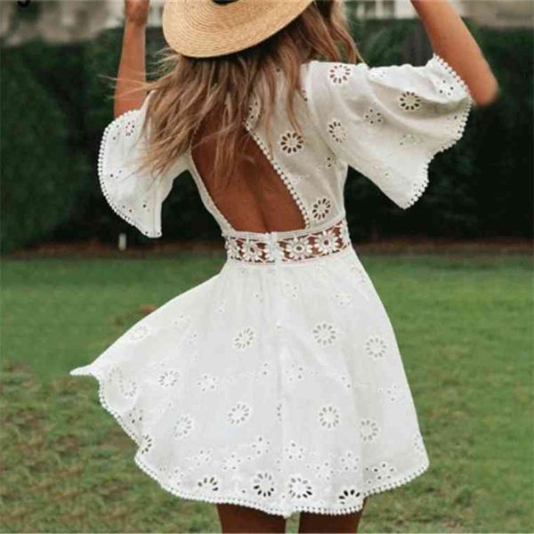 arrivals white crochet hollow out women flare sleeve cotton embroidery mini dress summer day, Black;gray
arrivals white crochet hollow out women flare sleeve cotton embroidery mini dress summer day, Black;gray