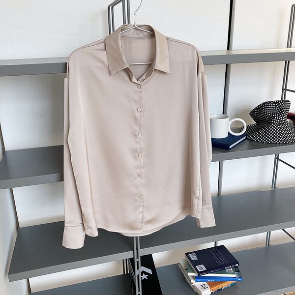 2021 satin autumn new french style simple light matte lustre shirt for women zwbp, White
2021 satin autumn new french style simple light matte lustre shirt for women zwbp, White