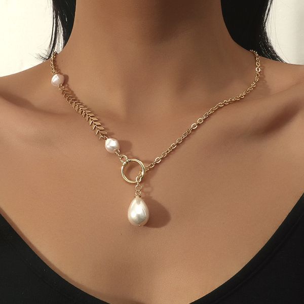 long pearl necklace minimalist geometric chain ins style clavicle chain sweater chain accessories, Silver
long pearl necklace minimalist geometric chain ins style clavicle chain sweater chain accessories, Silver