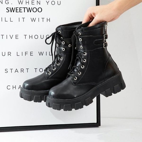 boots 2021 autumn thick-soled patent leather with rivets women's punk motorcycle gothic platform shoes mid-calf bo, Black
boots 2021 autumn thick-soled patent leather with rivets women's punk motorcycle gothic platform shoes mid-calf bo, Black