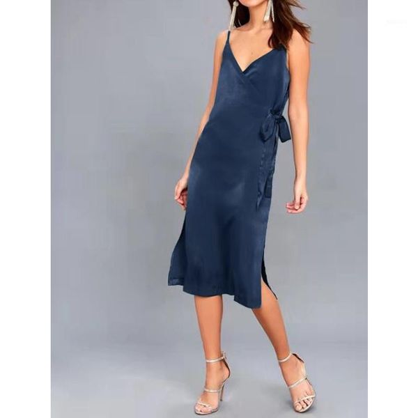 casual dresses women satin dress v neck tie waist natural elegant evening ladies m30484, Black;gray
casual dresses women satin dress v neck tie waist natural elegant evening ladies m30484, Black;gray