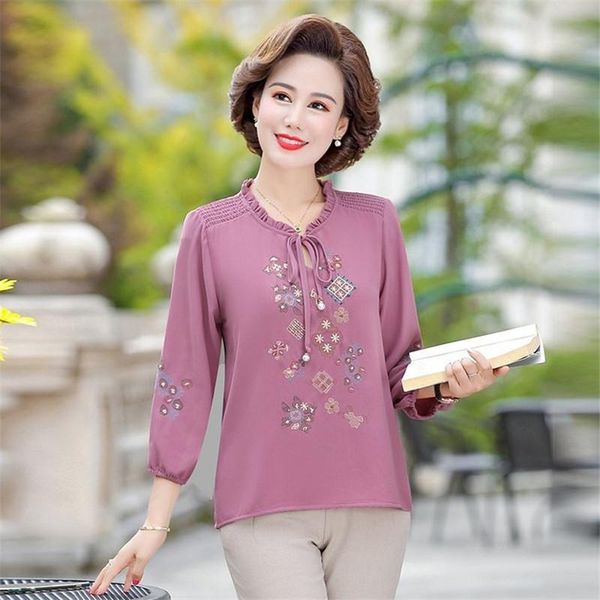 women's blouses & shirts women spring summer style chiffon lady casual embroidery flowers blusas, White
women's blouses & shirts women spring summer style chiffon lady casual embroidery flowers blusas, White