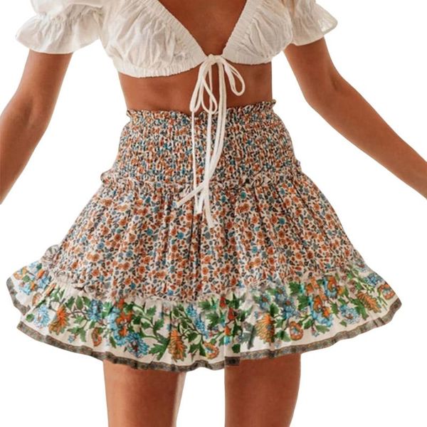 skirts women floral elastic high waist short skirt ruffles beach casual boho 2021 summer female flower frill stitching mini, Black
skirts women floral elastic high waist short skirt ruffles beach casual boho 2021 summer female flower frill stitching mini, Black