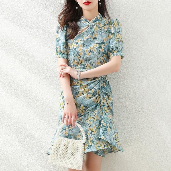 ethnic clothing pearl beading floral printed cheongsam vintage mandarin collar lady qipao summer chiffon hollow out chinese dress celebrity, Red
ethnic clothing pearl beading floral printed cheongsam vintage mandarin collar lady qipao summer chiffon hollow out chinese dress celebrity, Red