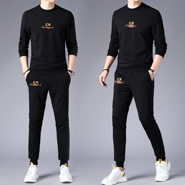 bodywear fashion autumn round neck casual wear two piece sportswear suit men's spring and autumn, Gray
bodywear fashion autumn round neck casual wear two piece sportswear suit men's spring and autumn, Gray