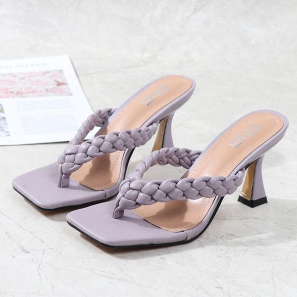 slippers women 2021 summer leisure flip flop square toe high heels slides individual weave lovely casual office female shoes, Black
slippers women 2021 summer leisure flip flop square toe high heels slides individual weave lovely casual office female shoes, Black
