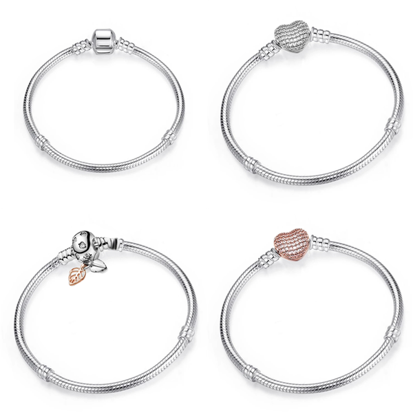 charm bracelets authentic silver color hollow leaves shiny zircon snake chain for women fit original brand beads diy jewelry, Golden;silver
charm bracelets authentic silver color hollow leaves shiny zircon snake chain for women fit original brand beads diy jewelry, Golden;silver