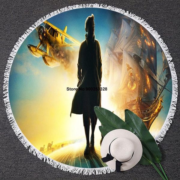 towel the adventure of tintin round beach with tassels microfiber bath swim cover cloth cartoon blanket
towel the adventure of tintin round beach with tassels microfiber bath swim cover cloth cartoon blanket