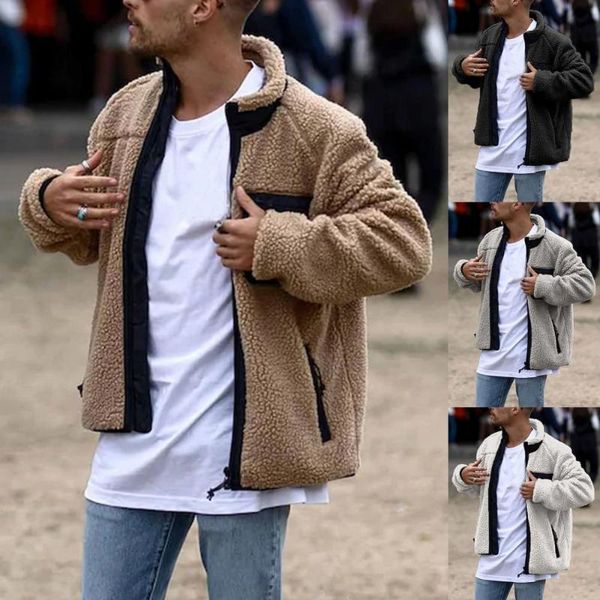 men's jackets 2021 hip hop streetwear men winter long sleeve stand collar faux fleece zipper pocket warm coat jacket, Black;brown
men's jackets 2021 hip hop streetwear men winter long sleeve stand collar faux fleece zipper pocket warm coat jacket, Black;brown