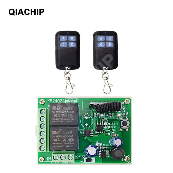 qiachip 433mhz universal rf relay wireless remote control switch dc 6v 12v 24v 30v 2ch receiver module for garage gate door key
qiachip 433mhz universal rf relay wireless remote control switch dc 6v 12v 24v 30v 2ch receiver module for garage gate door key