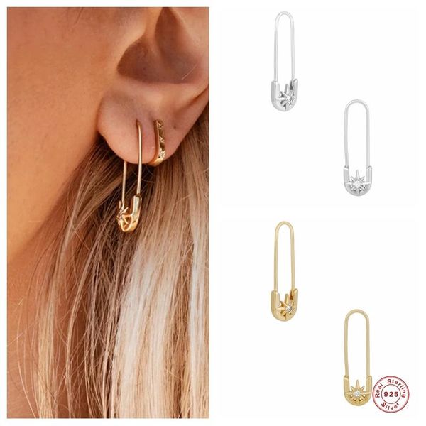stud gs 925 sterling silver white clear zircon safety pin long earring valentine's day gift ear studs for women fine jewelry, Golden;silver
stud gs 925 sterling silver white clear zircon safety pin long earring valentine's day gift ear studs for women fine jewelry, Golden;silver