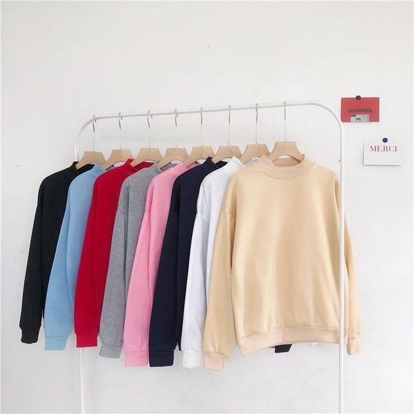 2021 autumn new solid color candy color wild plus velvet small stand-up collar pullover sweatershirt for female students pollove, Black
2021 autumn new solid color candy color wild plus velvet small stand-up collar pullover sweatershirt for female students pollove, Black